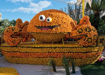 Zitronenfest Menton & Blumenkorso Nizza